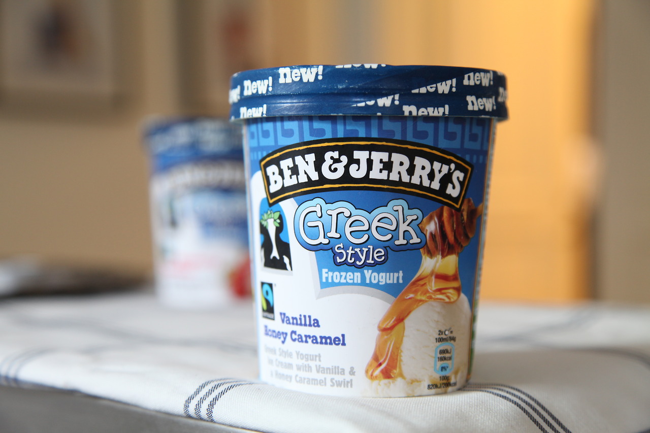 Ben & Jerry’s Greek Style Frozen Yogurt Vanilla Honey Caramel