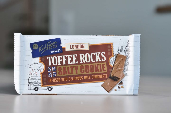 Fazer Travel London Toffee Rocks Salty Cookie