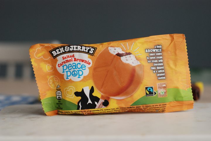 Ben & Jerry's Salted Caramel Brownie Peace Pop