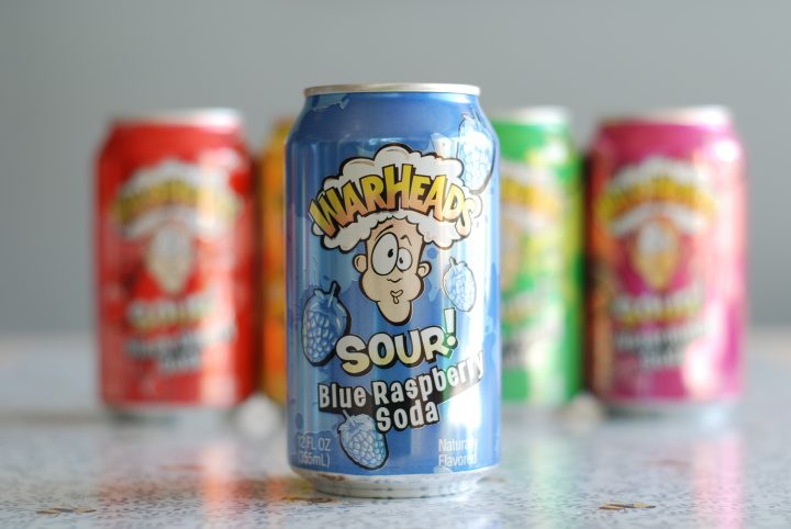 Warheads Sour! Blue Raspberry Soda